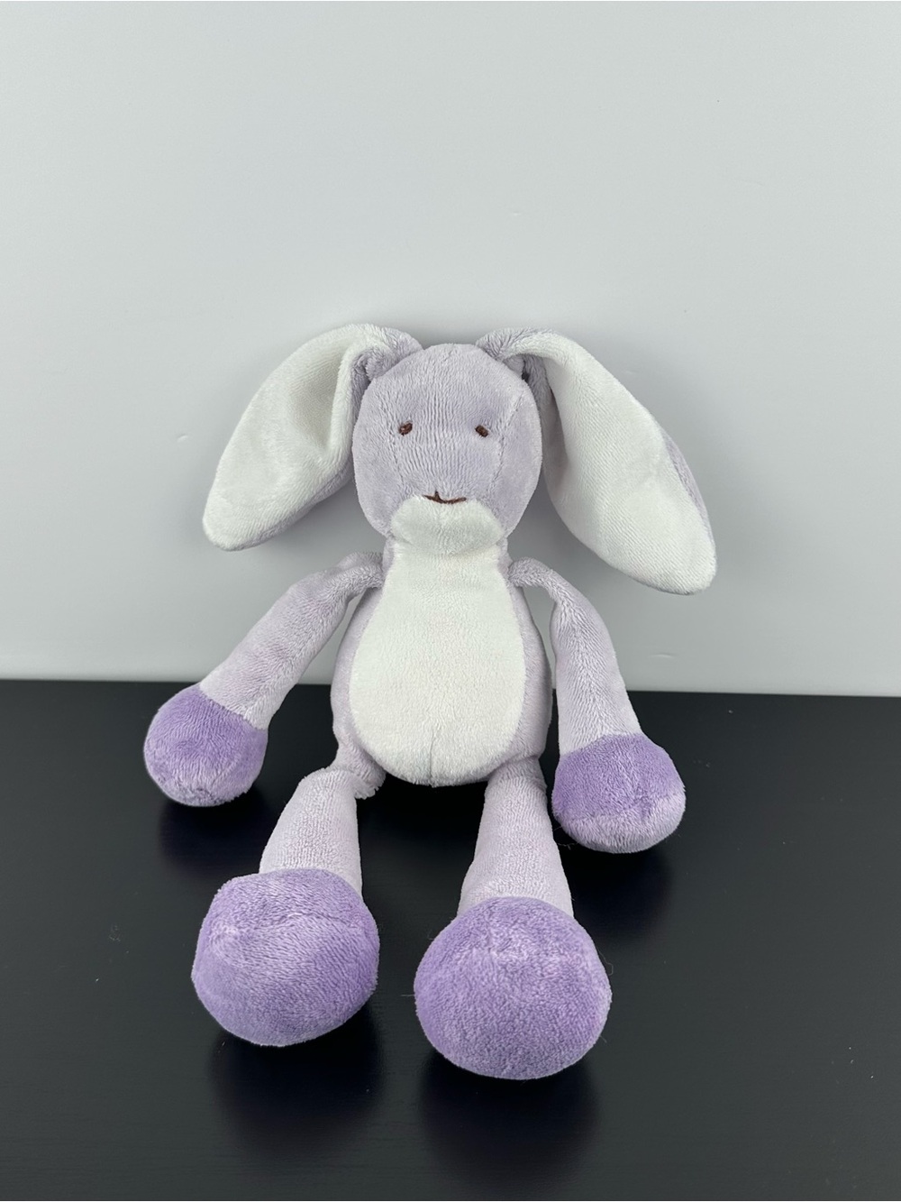 Gund Kids RARE Flopadoodles Buttons Bunny Rabbit 10" Purple Plush Flopadoodle